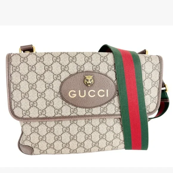 Gucci Neo vintage crossbody bag green & red strap like new excellent condition - Picture 11 of 12